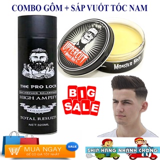 Combo sáp -gôm xịt tóc cao cấp,gôm sáp giá rẻ,sáp vuốt tóc cho nam,tạo nếp tốt, giữ nếp lâu, hương thơm dịu - mua ngay!