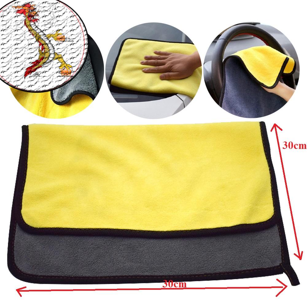 [DauNhot_PhuGia]Khăn lau xe chất liệu 3M hàng tốt 2 lớp,  Khăn lau microfiber chuyên dụng dành cho ô tô và xe máy..