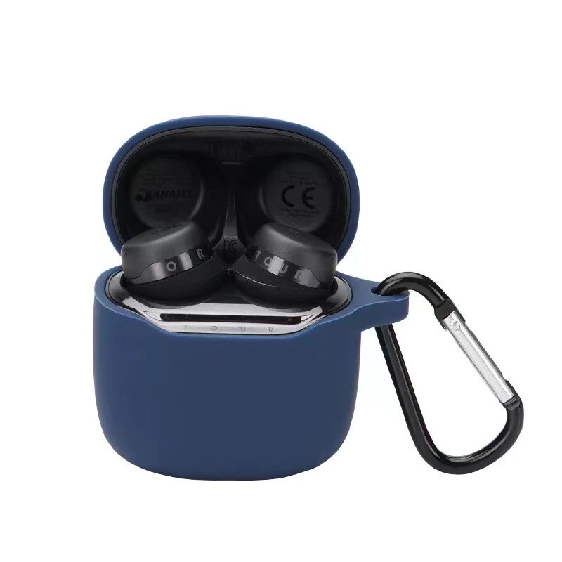 Vỏ Bảo Vệ Hộp Sạc Tai Nghe JBL TOUR PRO+TWS Mềm Màu Trơn Kèm Móc