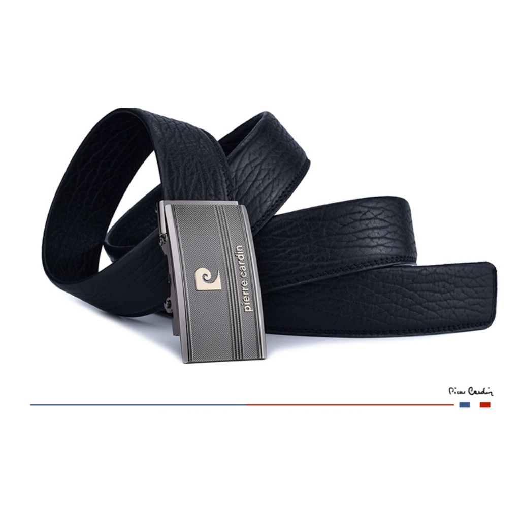 Thắt Lưng Nam Pierre Cardin Da Bò nguyên tấm Dây nịt Nam cao cấp khóa tự động Hợp Thời Trang sang trọng đẳng cấp