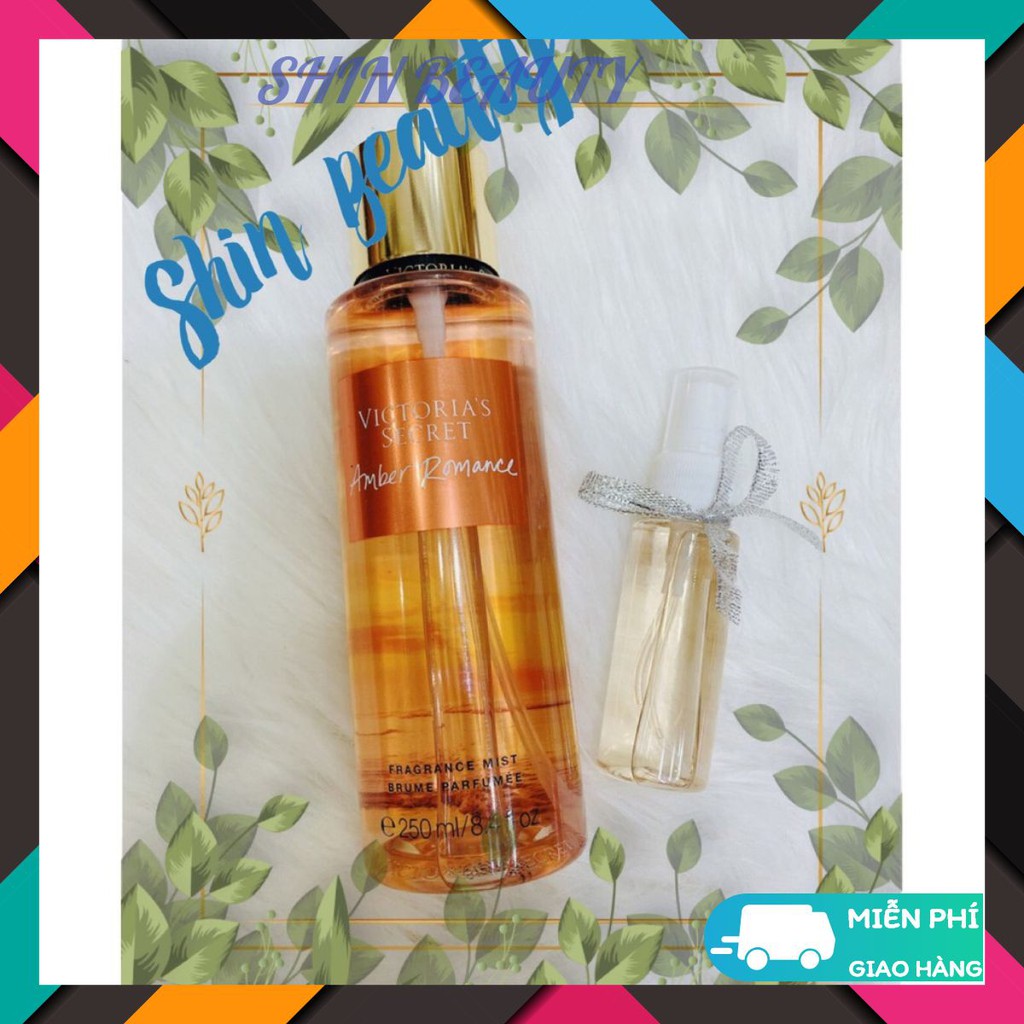 Xịt Thơm Body Mist Victoria’s Secret - 𝐀𝐌𝐁𝐄𝐑 𝐑𝐎𝐌𝐀𝐍𝐂𝐄 30ml/50ml/100ml