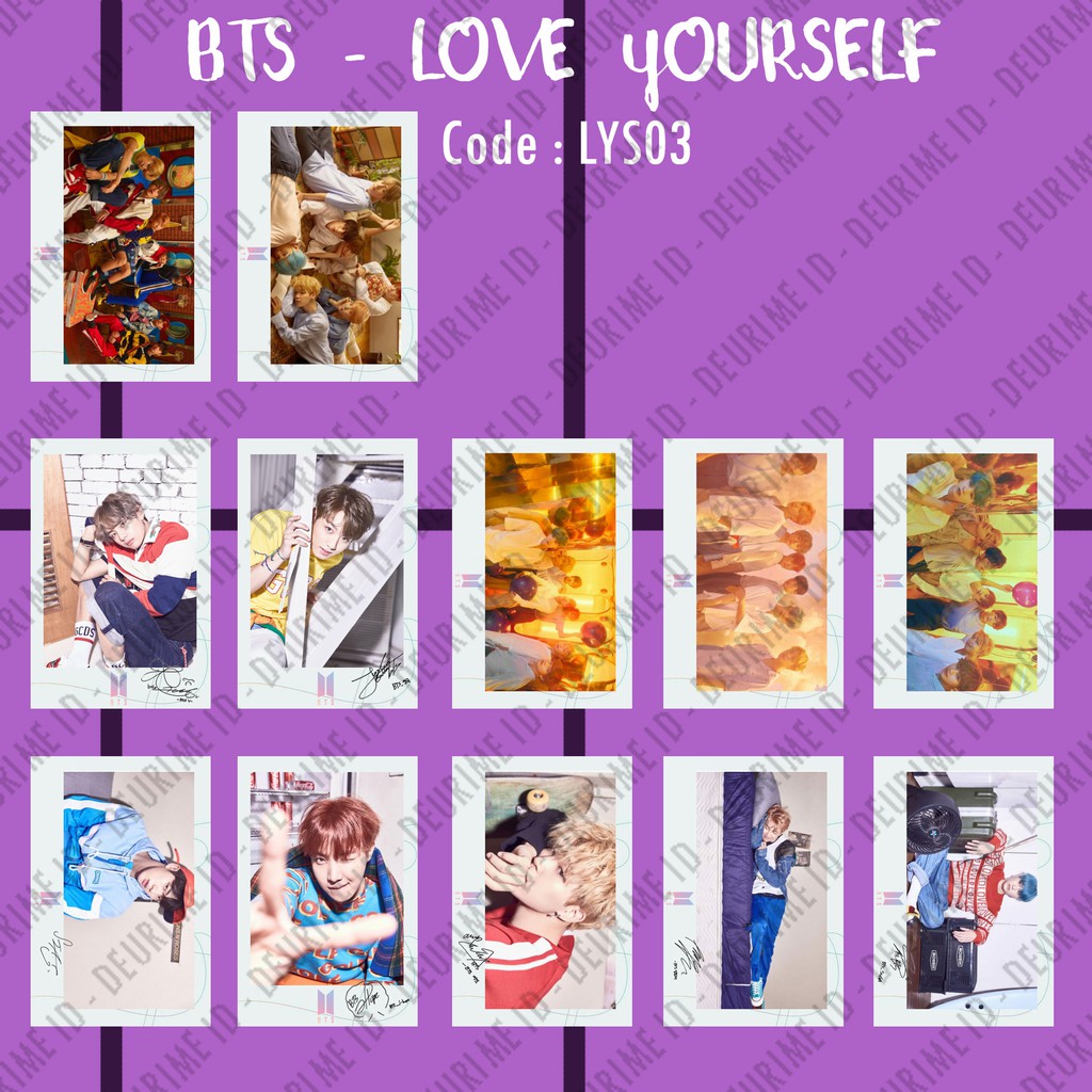 Polaroid Thẻ Hình Nhóm Nhạc Bts Love Yourself Her (dna) + Ttd All Member