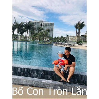 Phao Tay Phao Ngực Bố Con Nhà Tròn Lẳn Cho Bé Đi Bơi