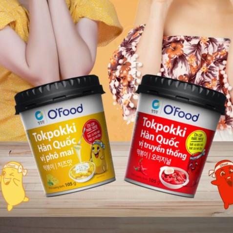 BÁNH GẠO TOBOKKI HÀN QUỐC TOKBOKKI ăn liền Tokpokki sốt vị cay ngọt truyền thống phomai phô mai yopokki tok O'food