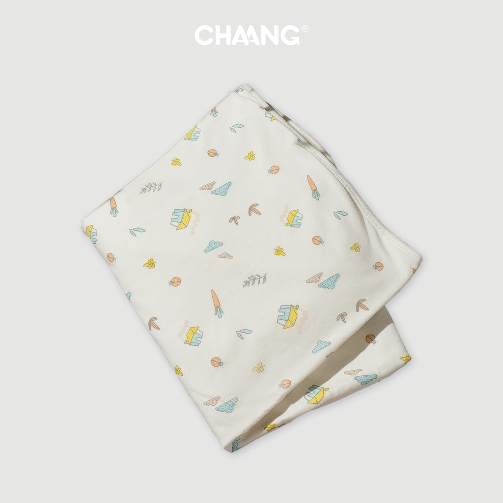 Chăn Ủ Warm Me Sơ Sinh CHAANG Garden Trắng Babychum.68