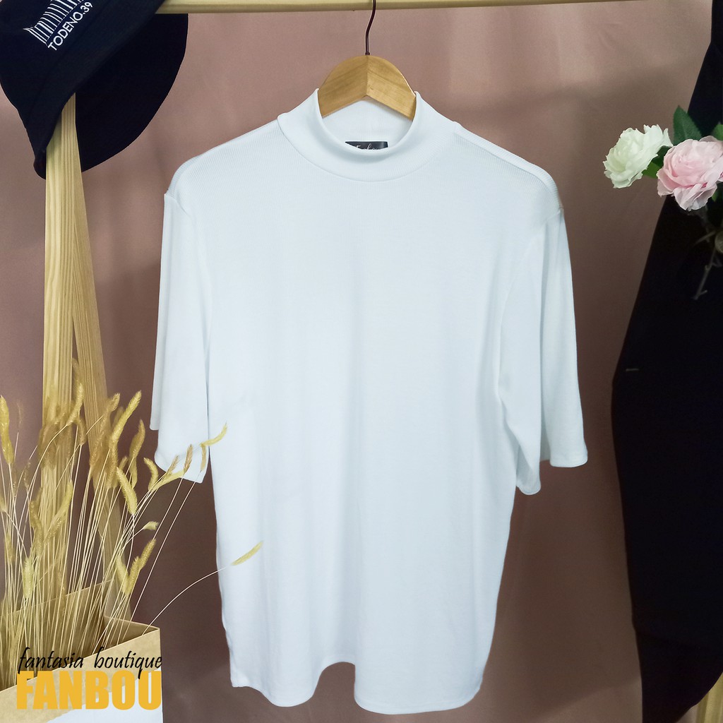 Áo Thun Nam Gân Len Cổ Lọ 6 Phân Tay Ngắn | BigBuy360 - bigbuy360.vn