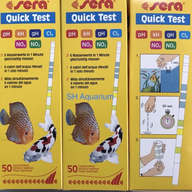 TEST CHỈ TIÊU NƯỚC SERA 6 IN 1 (pH, kH, gH, Cl2, NO3, NO2)