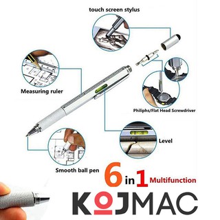 Bút Cảm Ứng Điện Thoại Đa Năng 6 trong 1 (Viết được, Vít Vặn Ốc, Thước... ) - PKA071