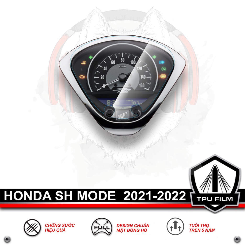 Miếng dán PPF TPU bảo vệ mặt đồng hồ xe SH MODE 2021 2022 - HONDA SH MODE