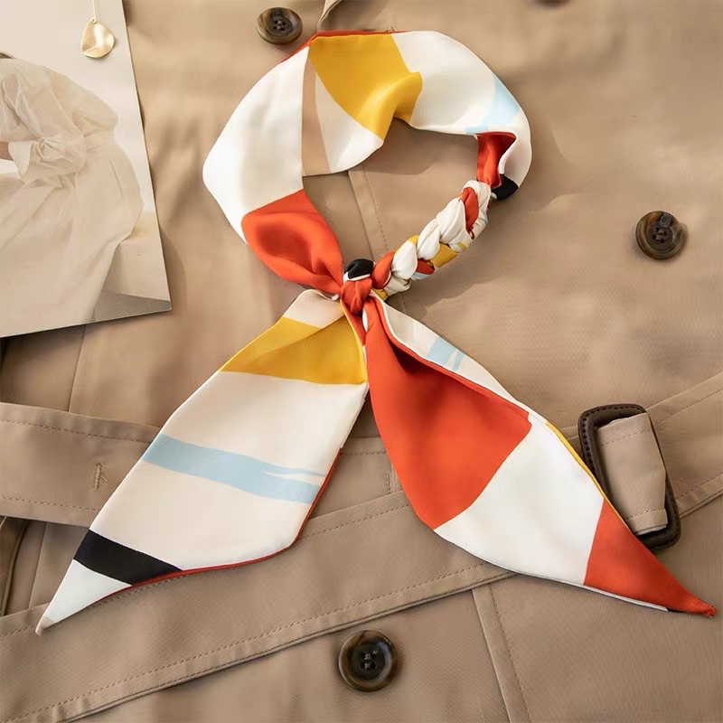 Khăn choàng cổ thắt nơ cổ áo sơ mi size 8x140cm