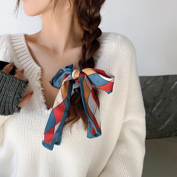 Khăn Lụa Buộc Tóc Nhiều Màu Hợp Thời Trang