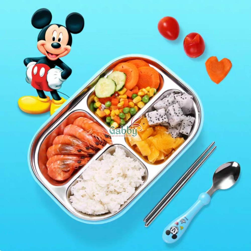 HỘP CƠM DISNEY 2 NGĂN / 3 NGĂN / 4 NGĂN KÈM MUỖNG ĐŨA (MICKEY/MINNIE/ELSA/MC QUEEN/ SPIDER MAN/ AVANGERS/CÔNG CHÚA