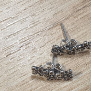 Hoa tai bạc s925 hoa 5 cánh đá