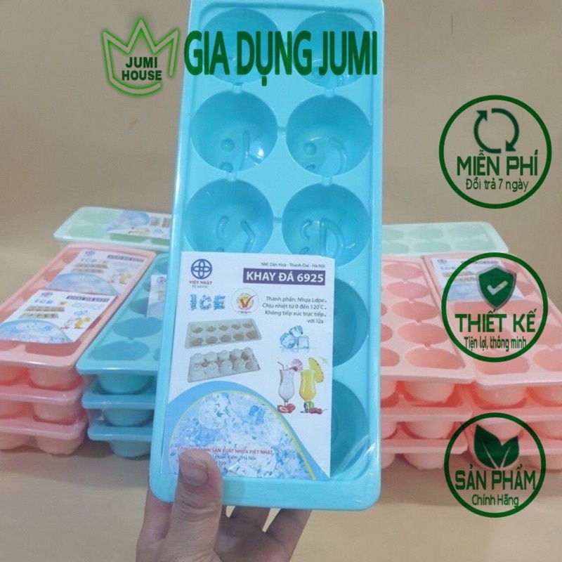 Khay Làm Đá Để Tủ Lạnh Hình Mặt Cười Chất Liệu Nhựa Dẻo Cao cấp