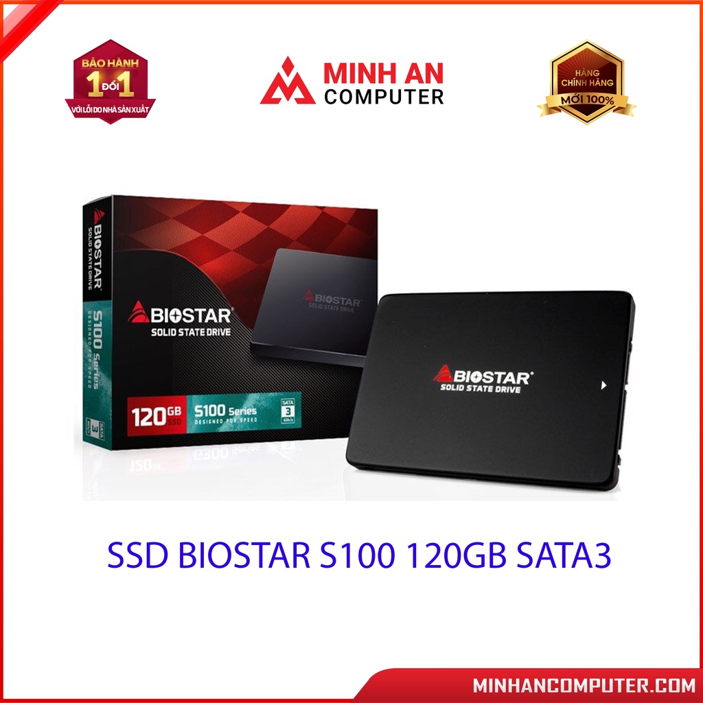 Ổ cứng SSD Biostar S100 120GB Sata3 6GB/S 2.5 (120GB)