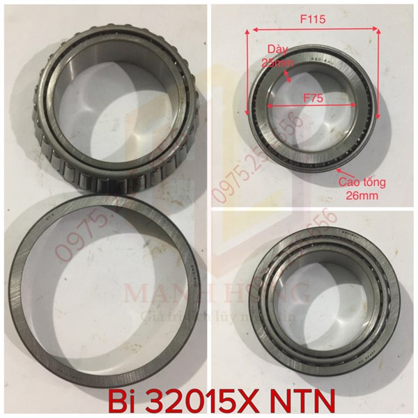 Bi 32015X NTN bi đầu tăm bét trước 3T5 bi may ơ trước vòng ngoài HM=CT+6T
