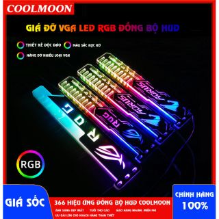 Giá Đỡ VGA led RGB Coolmoon 16 Triệu Màu, 366 Hiệu Ứng-Đồng Bộ Hub Coolmoon