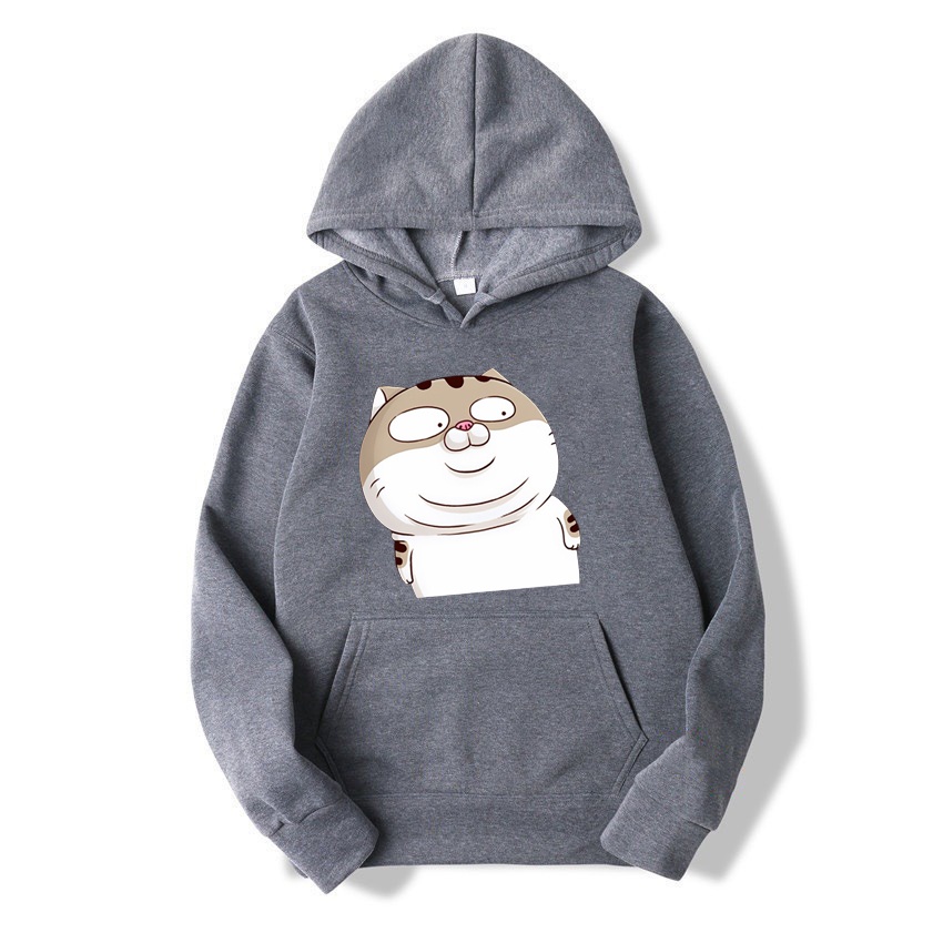 Áo Hoodie Mèo Bự , Áo Hoodie unisex nam nữ form rộng oversize Nỉ bông - HD19