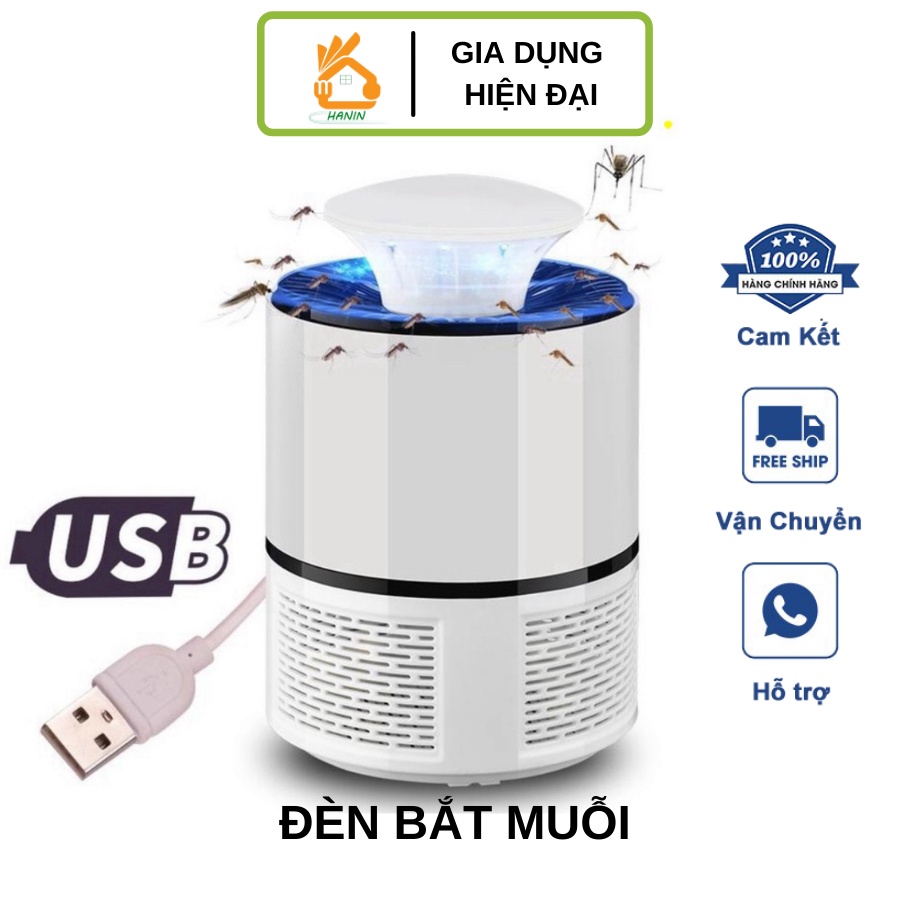 Đèn Bắt Muỗi Thông Minh Hình Trụ, Máy Hút Muỗi Có Đèn Mini, Công Nghệ Đèn LED Dùng Nguồn USB