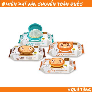Khăn giấy ướt trẻ em Agi loại 80/100 tờ nguyên liệu cao cấp mềm mại dày và êm ái khi sử dụng cho bé