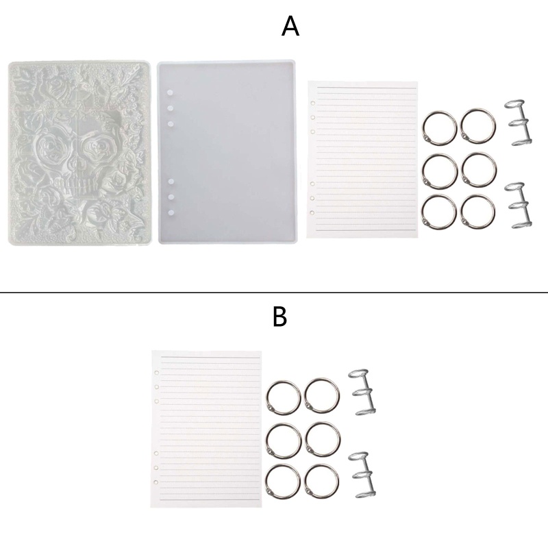 Sa Khuôn Silicon Hình Đầu Lâu Làm Gương Trang Trí Sổ Tay DIY