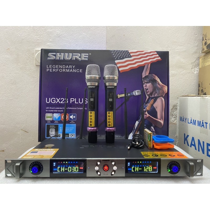 Micro Karaoke Không Dây Cao Cấp Shure UGX 23 Plus Chuyên Nghiệp Cực Chuẩn, Độ Nhạy Cao