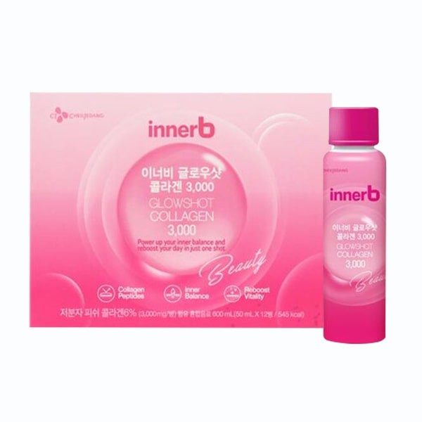 [Mã BMTTC60K giảm đến 60K đơn 50K] Hộp 6 Chai Nước Uống Bổ Sung Collagen Innerb Glowshot Collagen 50mlx6