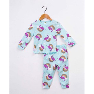 Bộ cotton quần dài áo dài tay bé gái thời trang việt thắng