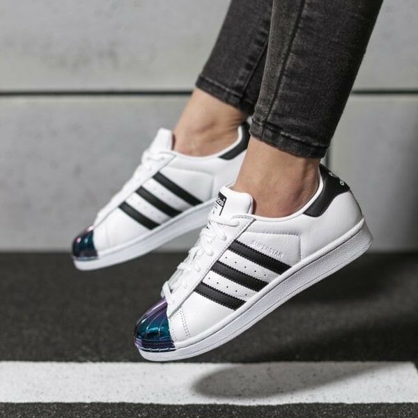 Giày Nữ Adidas Superstar Metal Toe Trắng Sọc Đen - CQ2610 [Chính Hãng]