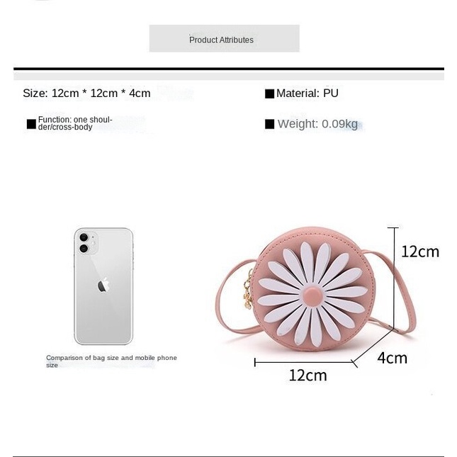 Túi Đeo Chéo Hình Hoa Hướng Dương Dễ Thương Cho Bé