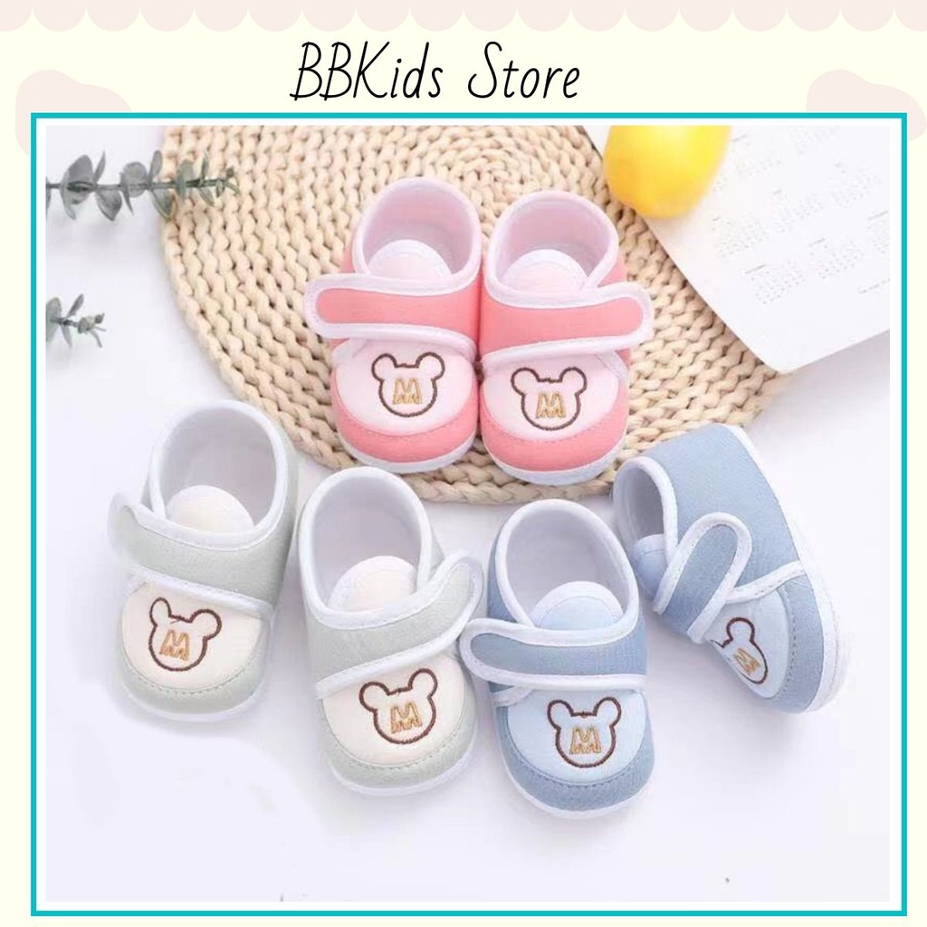 Giày tập đi cho bé đế có chống trượt, giày cho bé 6-12 tháng