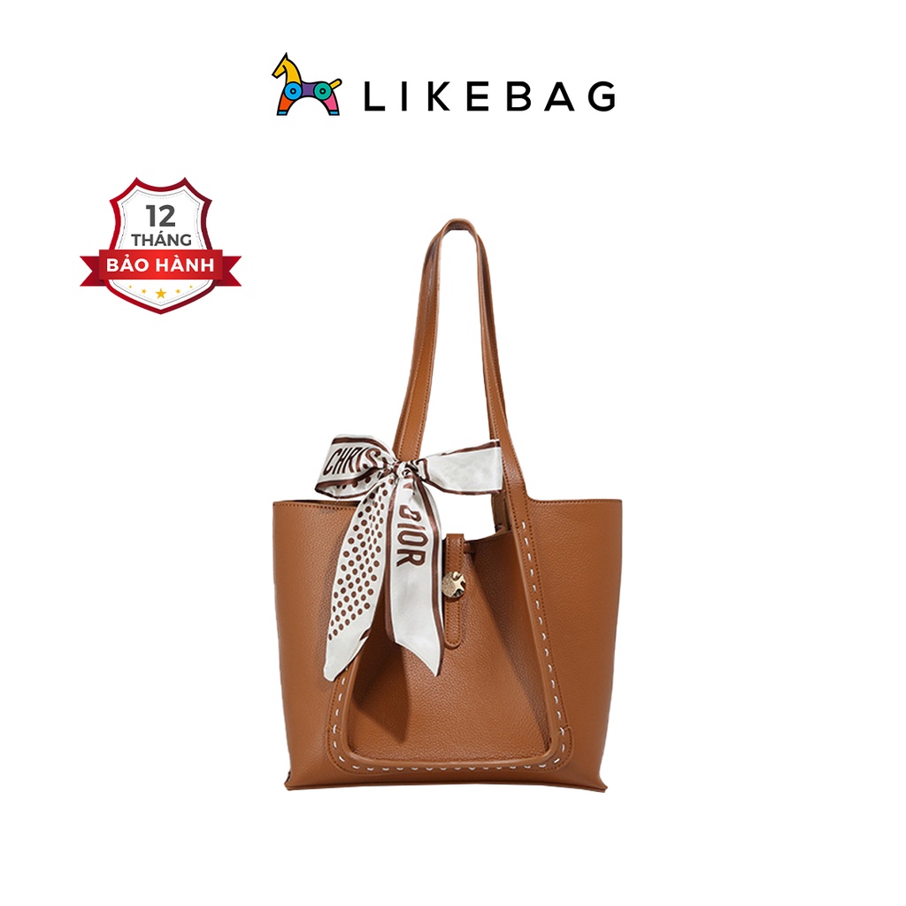 Túi xách nữ đeo vai thời trang LIKEBAG form to 1 ngăn thắt nơ thanh lịch 212ST7584 - LIBAGI