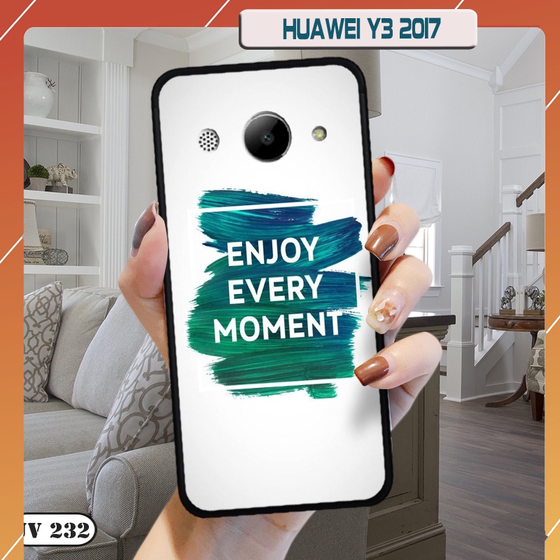 Ốp lưng nhám in hình 3D HUAWEI Y3 2017