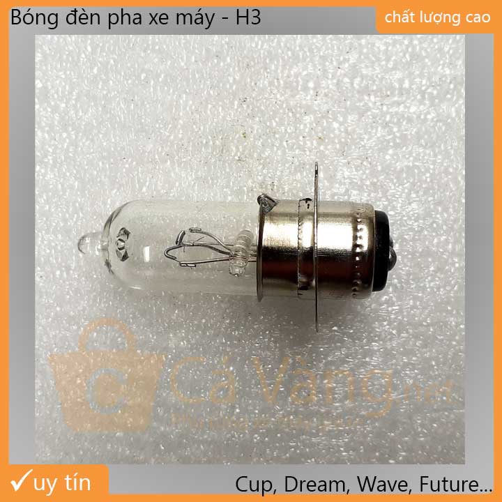 Bóng đèn Pha H3 xe máy 12V 35W siêu sáng - dùng cho xe: Wave, Dream, Future 110, Cup...