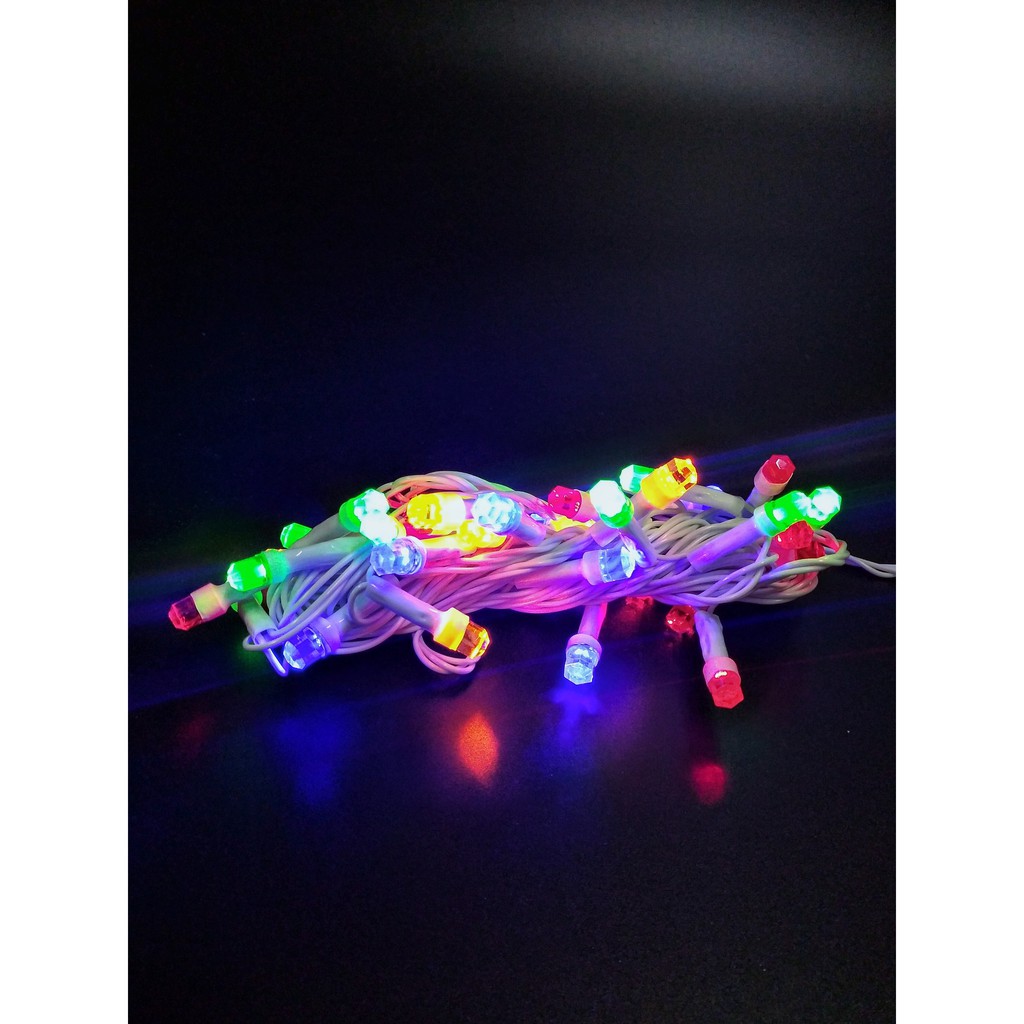 Dây nháy kim cương bóng màu ánh sáng đủ màu dây 4,5m  VKT-NOEL.KC-T4.5