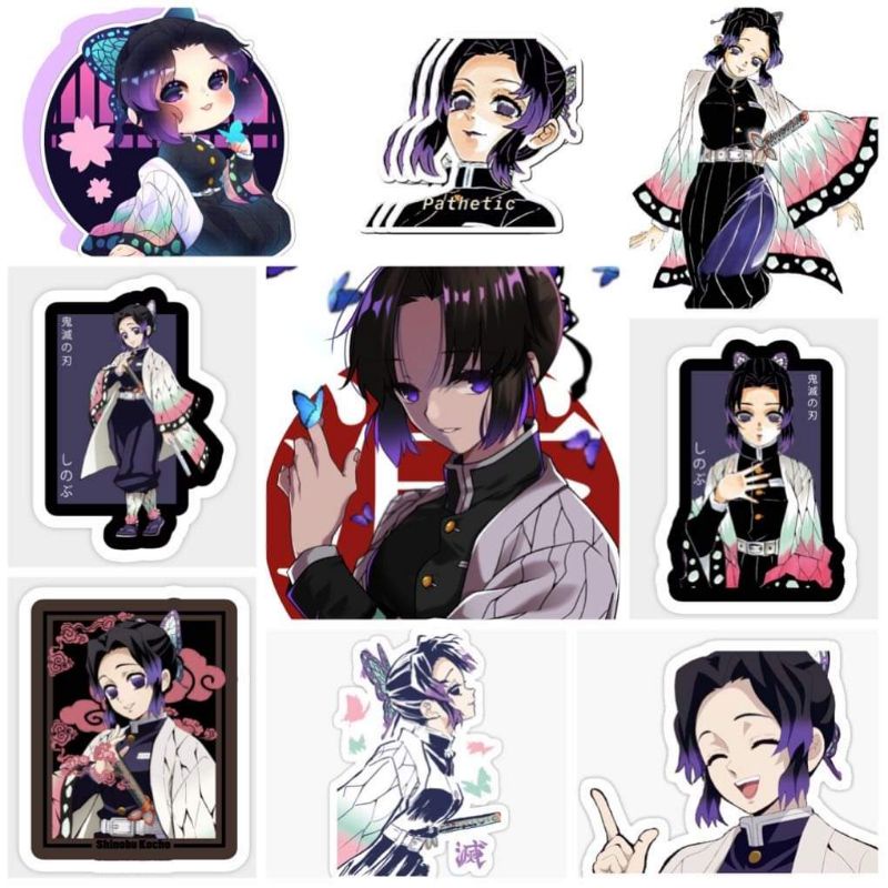 10-50 hình dán Stickers Kochou Shinobu - kimetsu no yaiba decal