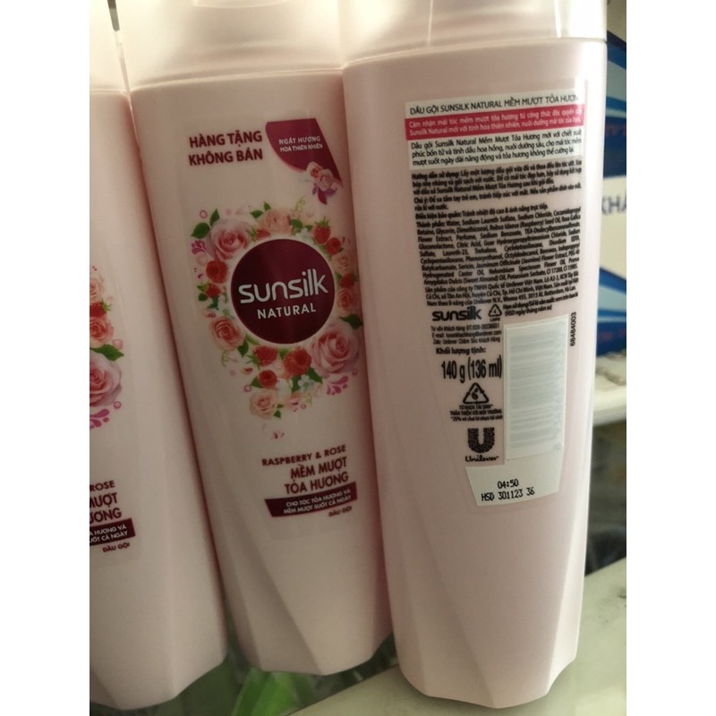 Dầu gội Sunsilk Natural mềm mượt, tỏa hương 140g