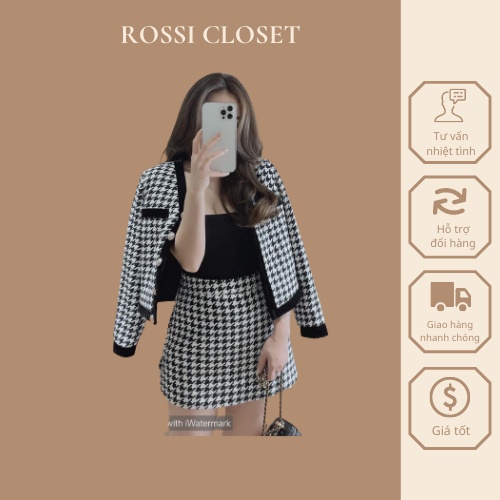 Set dạ họa tiết siêu xinh hai màu phong cách sang chảnh thu đông 2021 | BigBuy360 - bigbuy360.vn