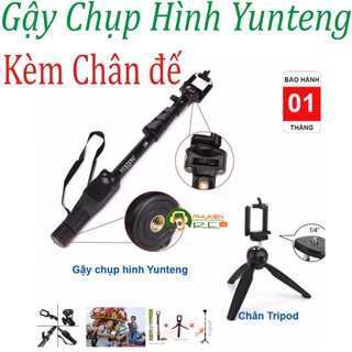 Gậy Chụp Hình Bluetooth Yunteng + Chân Đế Hàng Chất Lượng Loại 1