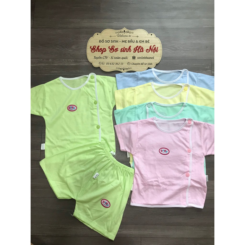 Bộ cộc tay cho bé sơ sinh chất cotton