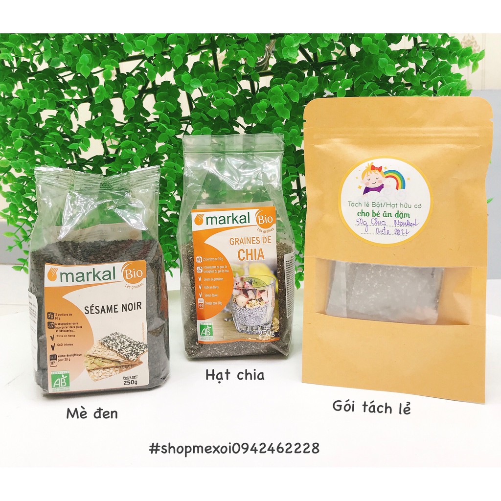 Hạt hữu cơ gói chia nhỏ 50-100g cho bé ăn dặm HSD 2022