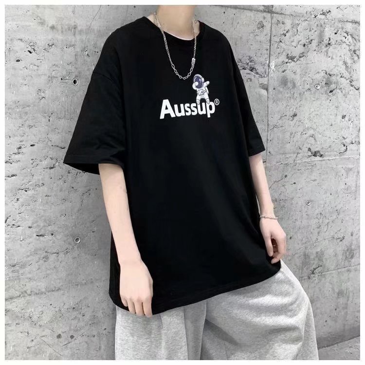 Áo thun tay ngắn dáng rộng in họa tiết phong cách cổ điển thời trang dành cho nam và nữ cỡ M-5XL