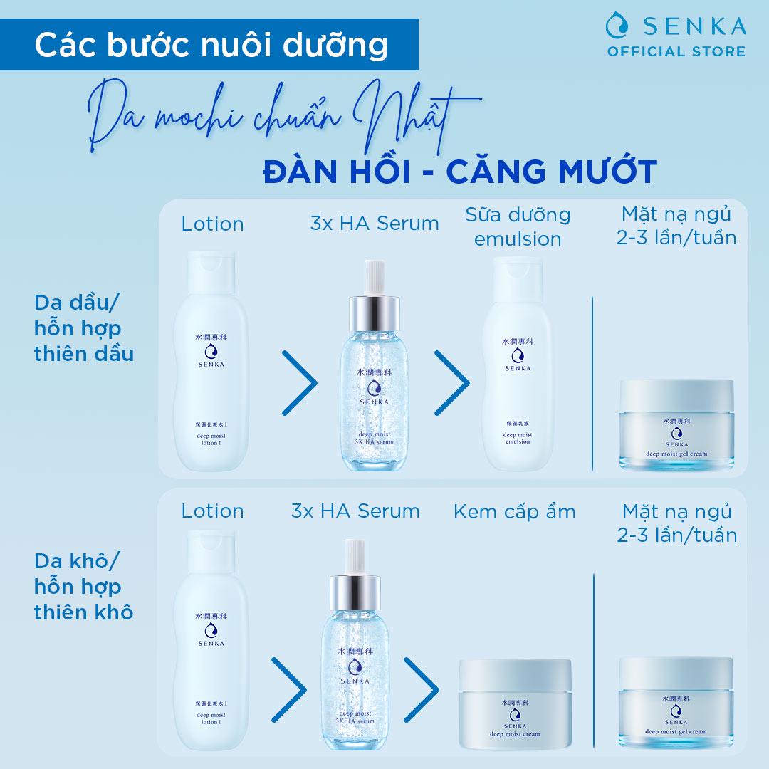 Mặt nạ ngủ cấp ẩm chuyên sâu dạng gel Senka Deep moist Gel Cream 50g