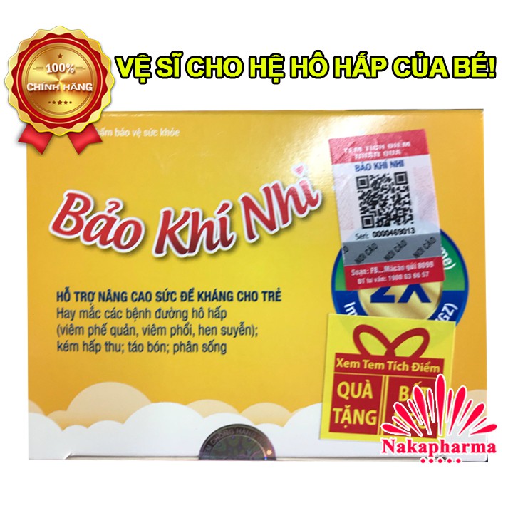 ✅ [6 TẶNG 1] Cốm hô hấp Bảo Khí Nhi - Ngừa viêm phổi, viêm phế quản, ho đờm, tăng sức khỏe đường hô hấp