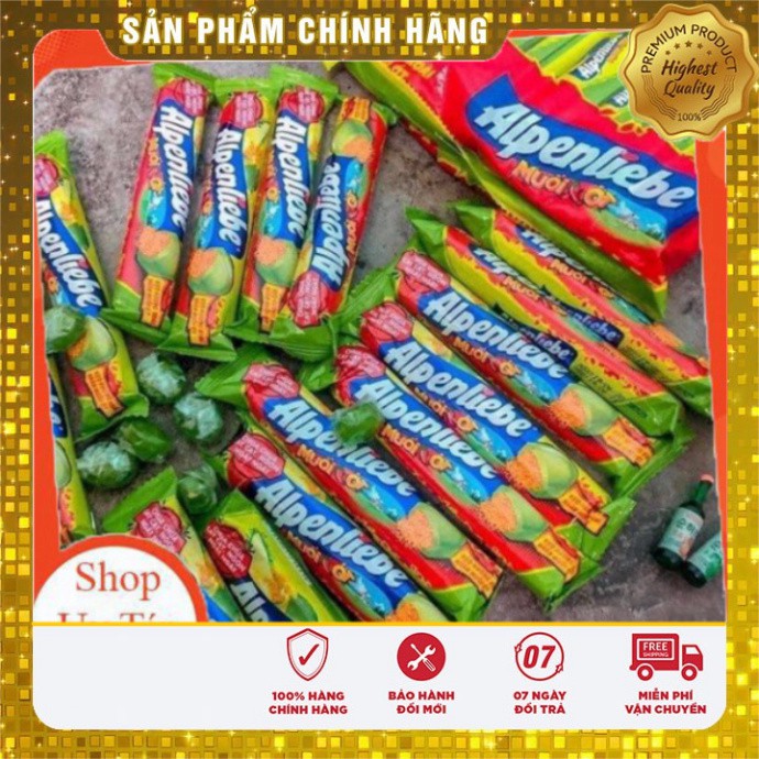 [BÁN SỈ] Kẹo Xoài Nhân Muối Ớt Alpenliebe 1 thỏi 9 viên FREESHIP Kẹo Alpenliebe Muối Ớt Thỏi 9 viên