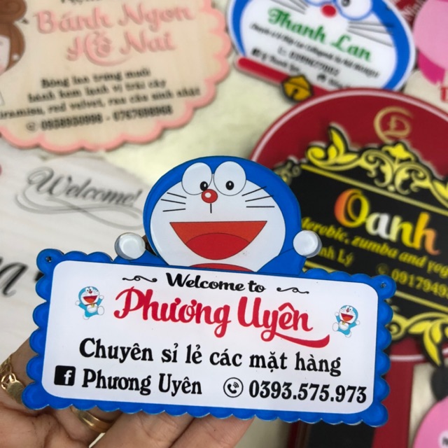 Bảng Đoreamon in tên shop theo yêu cầu