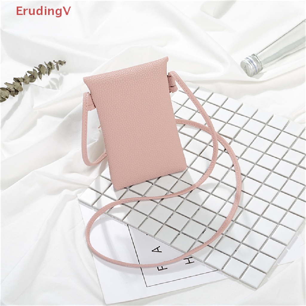 Túi Đeo Chéo Mini Nắp Gập Màu Trơn Đơn Giản Dùng Đựng Điện Thoại Cho Nữ