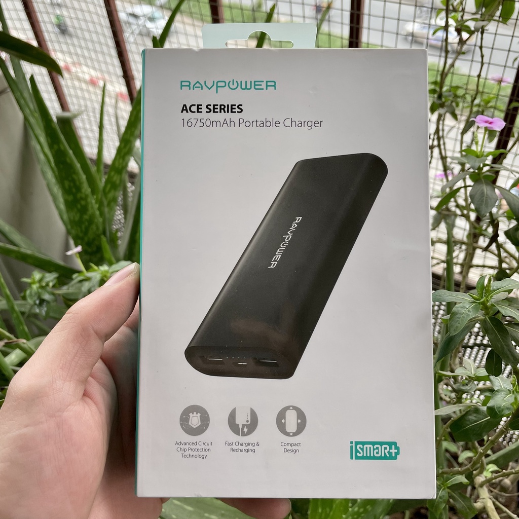 Sạc Dự Phòng Slim Thon Gọn Ravpower RP-PB010 - 16750 mAh - Vỏ Nhôm - 22.5W - Hàng Nhập Khẩu Chính Hãng - Bảo Hành 1 Năm