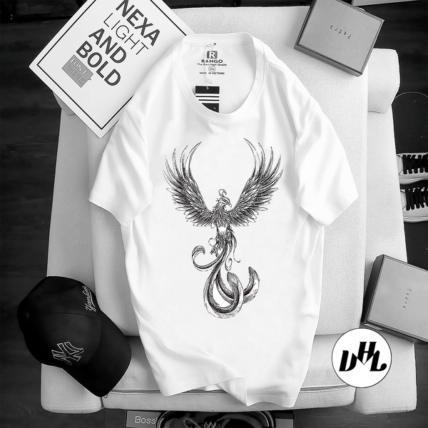 Áo thun nam nữ họa tiết PHƯỢNG HOÀNG LỬA đơn giản nhưng năng động, trẻ trung, vải dày mịn, thời trang VHL