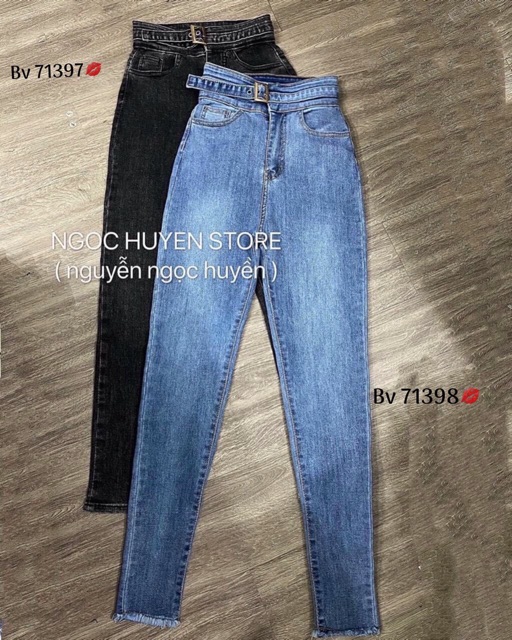 Jean đai gài , cạp siêu cao